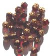 30 8mm Faceted Garnet with Gold Coated Ends